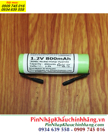 Pin MÁY CẠO RÂU 1.2v-AA800mAh; Pin sạc công nghiệp đầu bằng NiMh 1.2v AA800mAh (chân thép hàn)